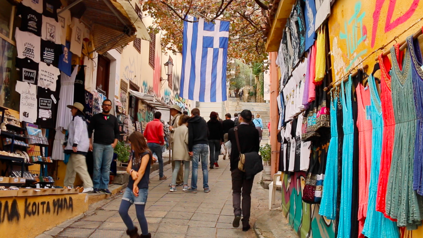 Athens Greece City Tour Video Athens Plaka Market